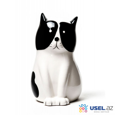 Статуэтка "Черно-белая кошка"